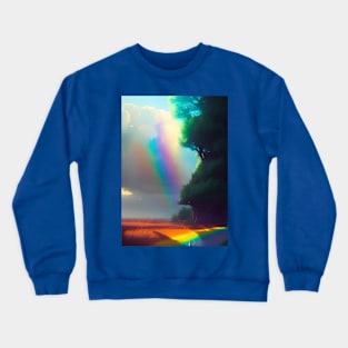 RAINBOW IN SPRING RAIN SHOWER Crewneck Sweatshirt